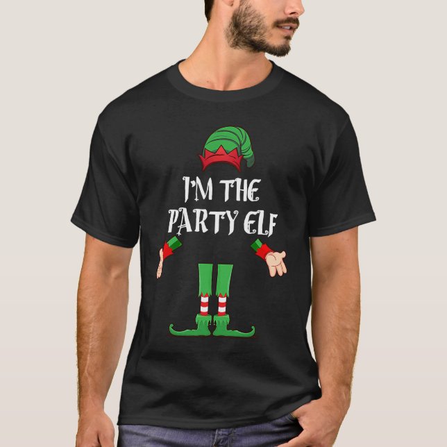 Christmas Elf  I'm The Party Elf Matching Xmas T-Shirt (Front)