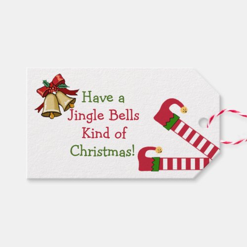 Christmas Elf Jingle Bells Gift Tags