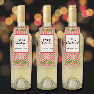 Christmas Elf Leg Holiday Bottle Hanger Tag