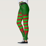 Christmas Elf Leggings<br><div class="desc">Festive elf shorts with holly and green and red stripes leggings.</div>