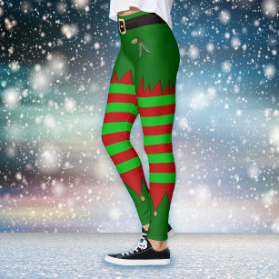 Women's Elf Design Christmas Leggings – Lotus Corner