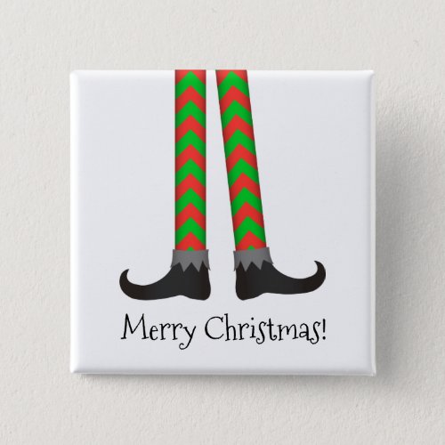 Christmas Elf Legs Button _ Chevron Costume