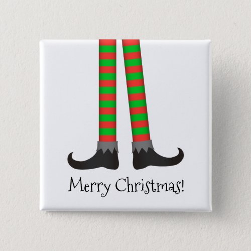 Christmas Elf Legs Button _ Striped Costume