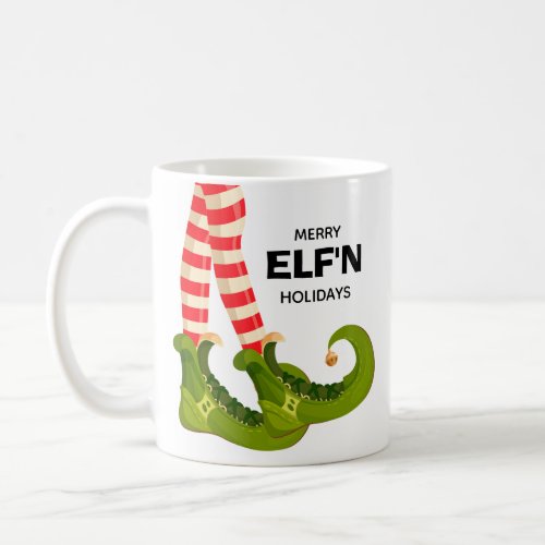 Christmas Elf Legs Coffee Mug
