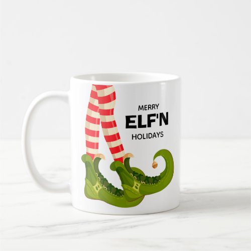 Christmas Elf Legs Coffee Mug