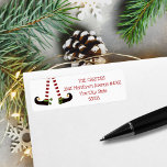 Christmas Elf Legs Label<br><div class="desc">Fun and festive Christmas elf legs enhance your return address labels and holiday identification needs.</div>