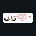 Christmas Elf Legs Label<br><div class="desc">Fun and festive Christmas elf legs enhance your return address labels and holiday identification needs.</div>