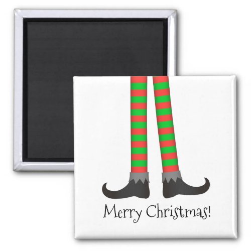 Christmas Elf Legs Magnet _ Striped Costume