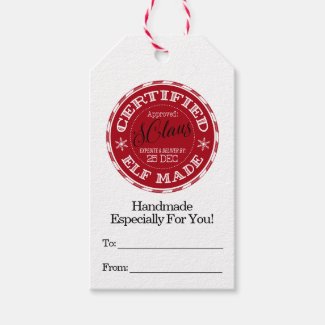 Christmas | Elf Made Candy Cane Stripe Gift Tags