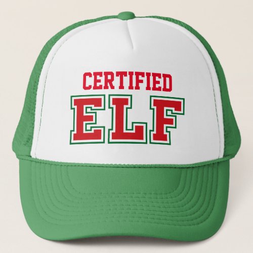 Christmas ELF Monogram Trucker Hat