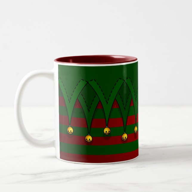 Christmas Elf Mugs Festive Holiday Coffee Cups (Left)