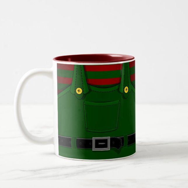 Christmas Elf Mugs Festive Holiday Coffee Cups (Left)
