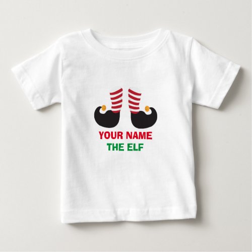 Christmas Elf Name Baby T_Shirt