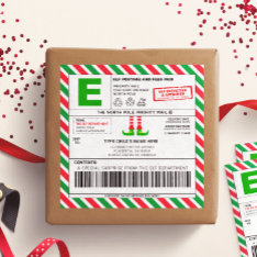 Christmas Elf North Pole Address Shipping Labels at Zazzle