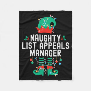 Christmas Elf Office Team Party Family Matching Fleece Blanket