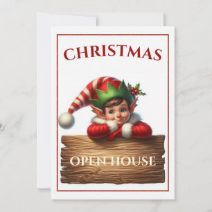 Christmas Elf Open House Invitation