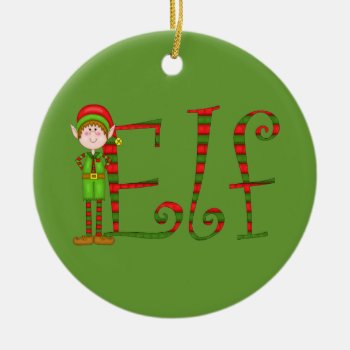 Christmas Elf Ornament by doodlesfunornaments at Zazzle