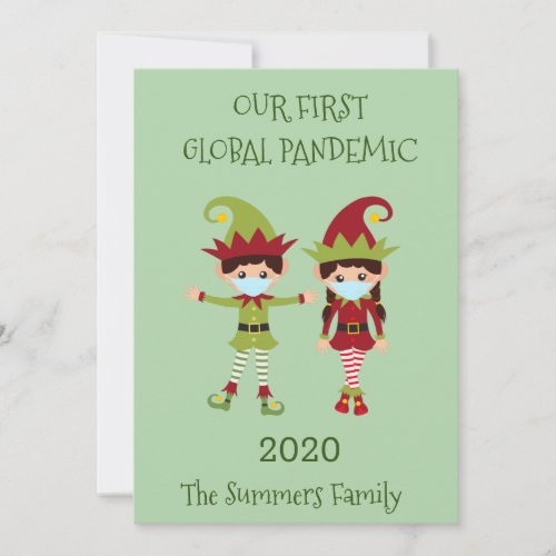 Christmas Elf Our First Global Pandemic 2020 Holiday Card