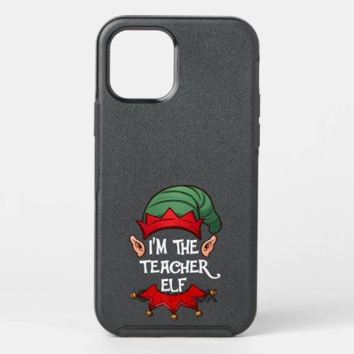 Christmas Elf Pajama Gift Im the Teacher Elf Chri OtterBox Symmetry iPhone 12 Pro Case