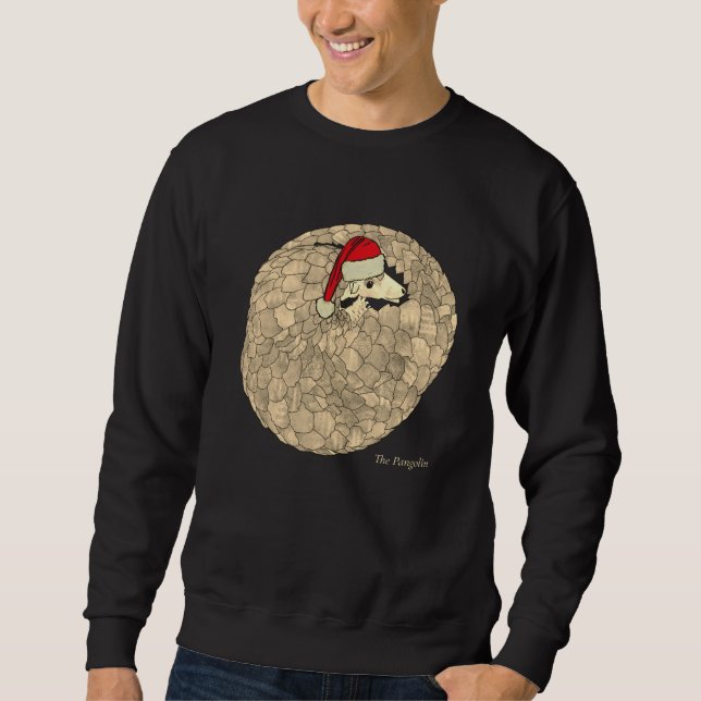 Christmas Elf Pangolin Endangered Animal Activism  Sweatshirt (Front)