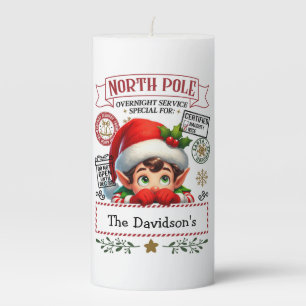 Christmas Elf Pillar Candle