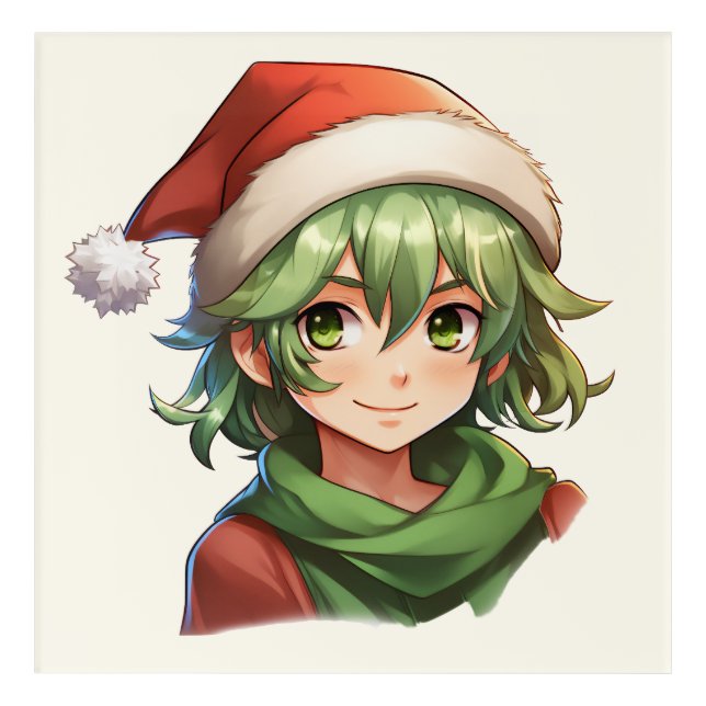 Christmas Elf Portrait Acrylic Print (Front)