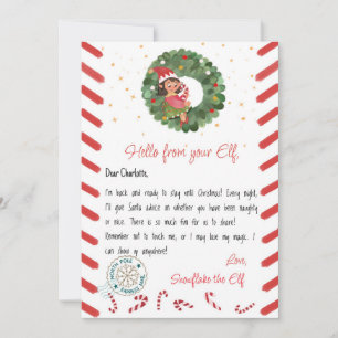 Christmas elf postcard