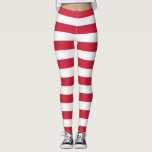 Christmas Elf Red and White Stripes Leggings<br><div class="desc">These red and white striped leggings add the perfect finishing touch to a Christmas elf costume.</div>