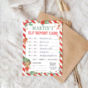 Christmas Elf Report Card