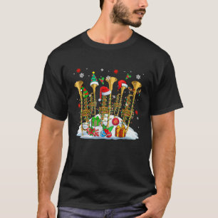 Christmas Elf Santa Reindeer Trumpets Instrumental T-Shirt