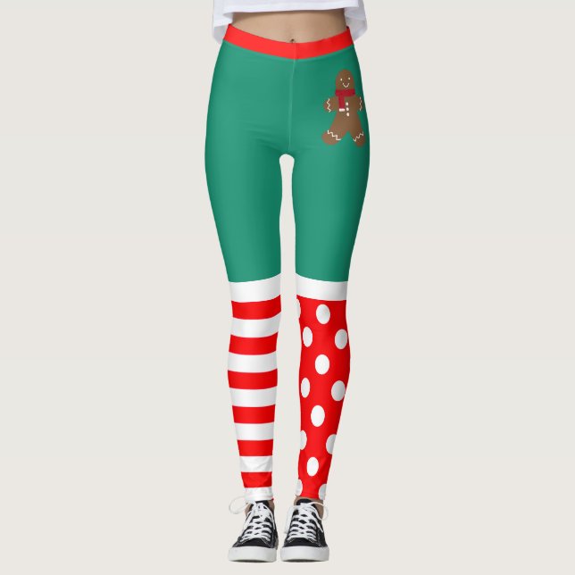 Christmas Elf Santa's Little Helper Leggings (Front)