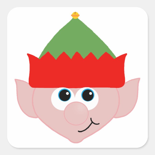 Christmas Elf Square Sticker (Front)