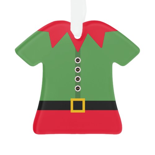 Christmas Elf Suit Figurine Personalized Ornament