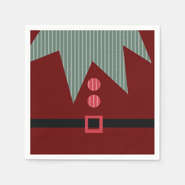 Christmas  Elf Suit Holiday Party  Napkins (Front)