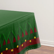 Christmas Elf Tablecloth Cute Holiday Elf Decor