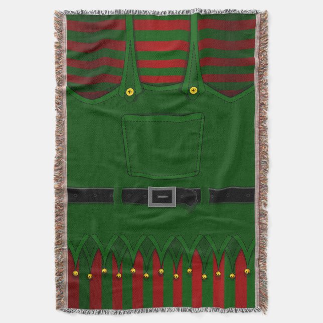 Christmas Elf Throw Blankets Holiday Elf Blankets (Front Vertical)