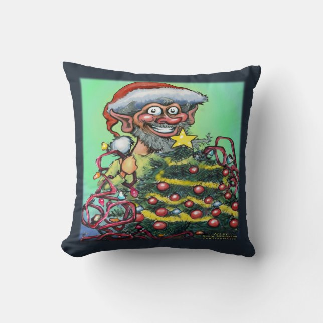 Christmas Elf Throw Pillow (Front)