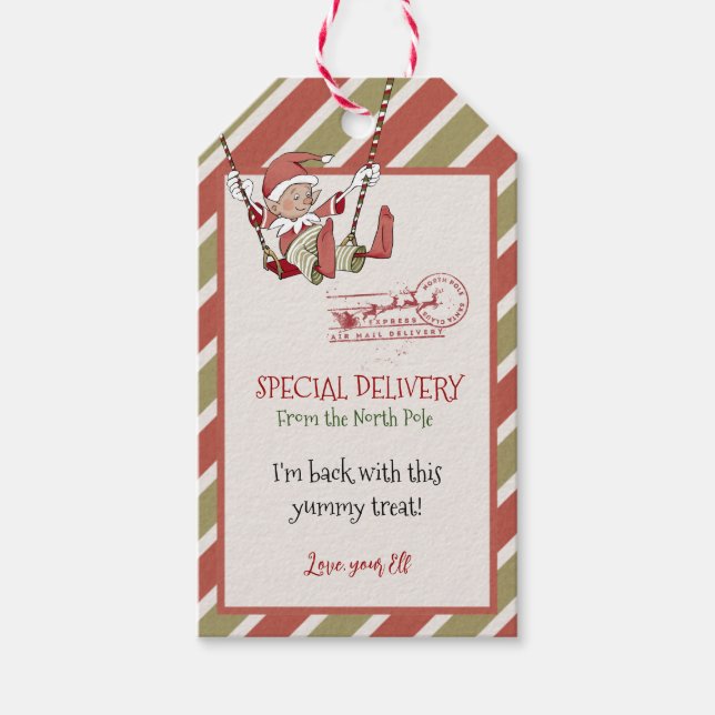 Christmas Elf Treat Gift Tags (Front)