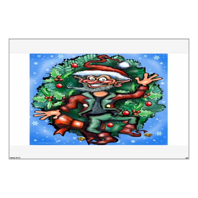 Christmas Elf Wall Decal (Front)