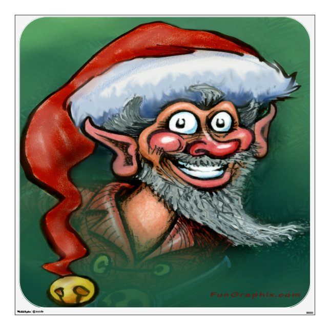 Christmas Elf Wall Decal (Front)