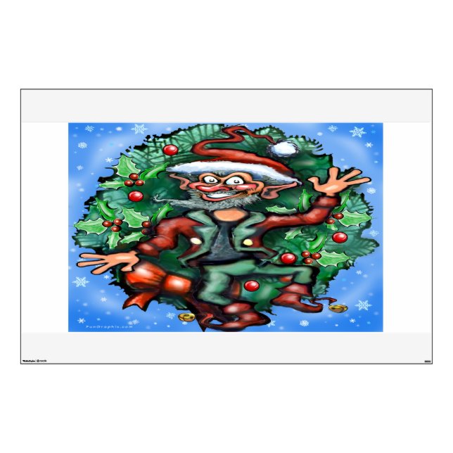 Christmas Elf Wall Decal (Front)