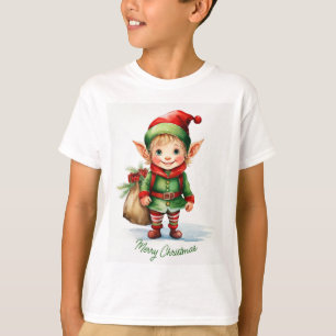 Christmas elf with a sack of gifts T-Shirt