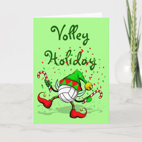 Christmas Elf with Confetti Holiday Card