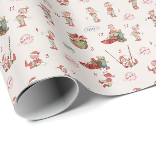 Christmas Elf Wrapping Paper from Santa Claus