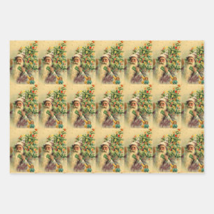 Christmas Elf Wrapping Paper Sheets