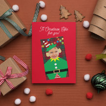 Christmas Elfie Personalized Photo Christmas