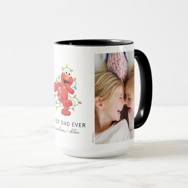Christmas Elmo | Best Dad - Photo Mug (Front Right)
