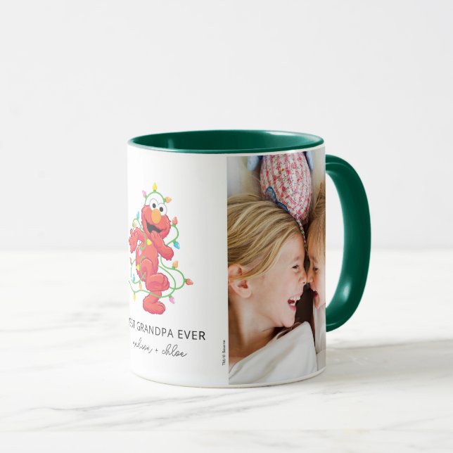 Christmas Elmo | Best Grandpa - Photo Mug (Front Right)