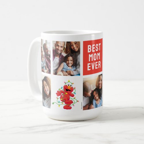 Christmas Elmo  Best Mom _ Photo Collage Coffee Mug