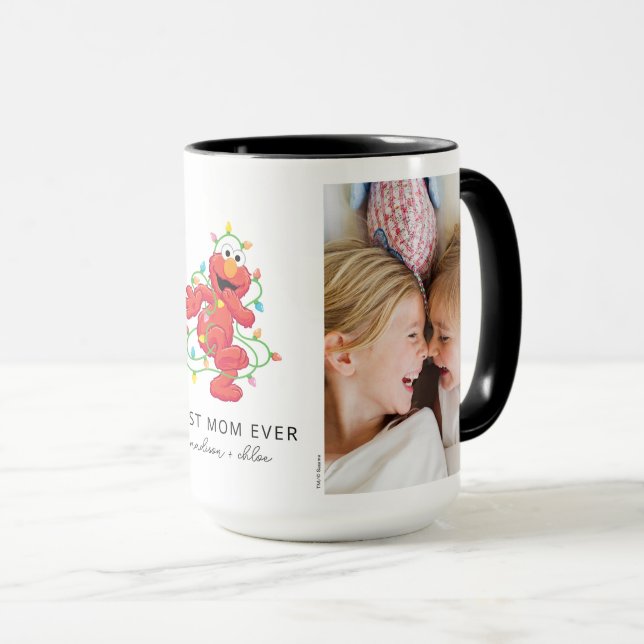 Christmas Elmo | Best Mom - Photo Mug (Front Right)